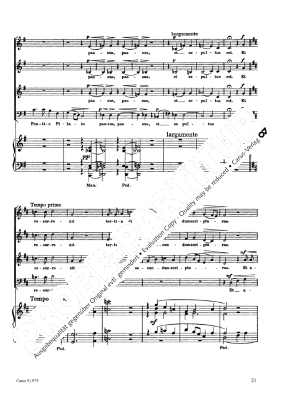 Missa pro pace 4-Part scores gallery preview page 24
