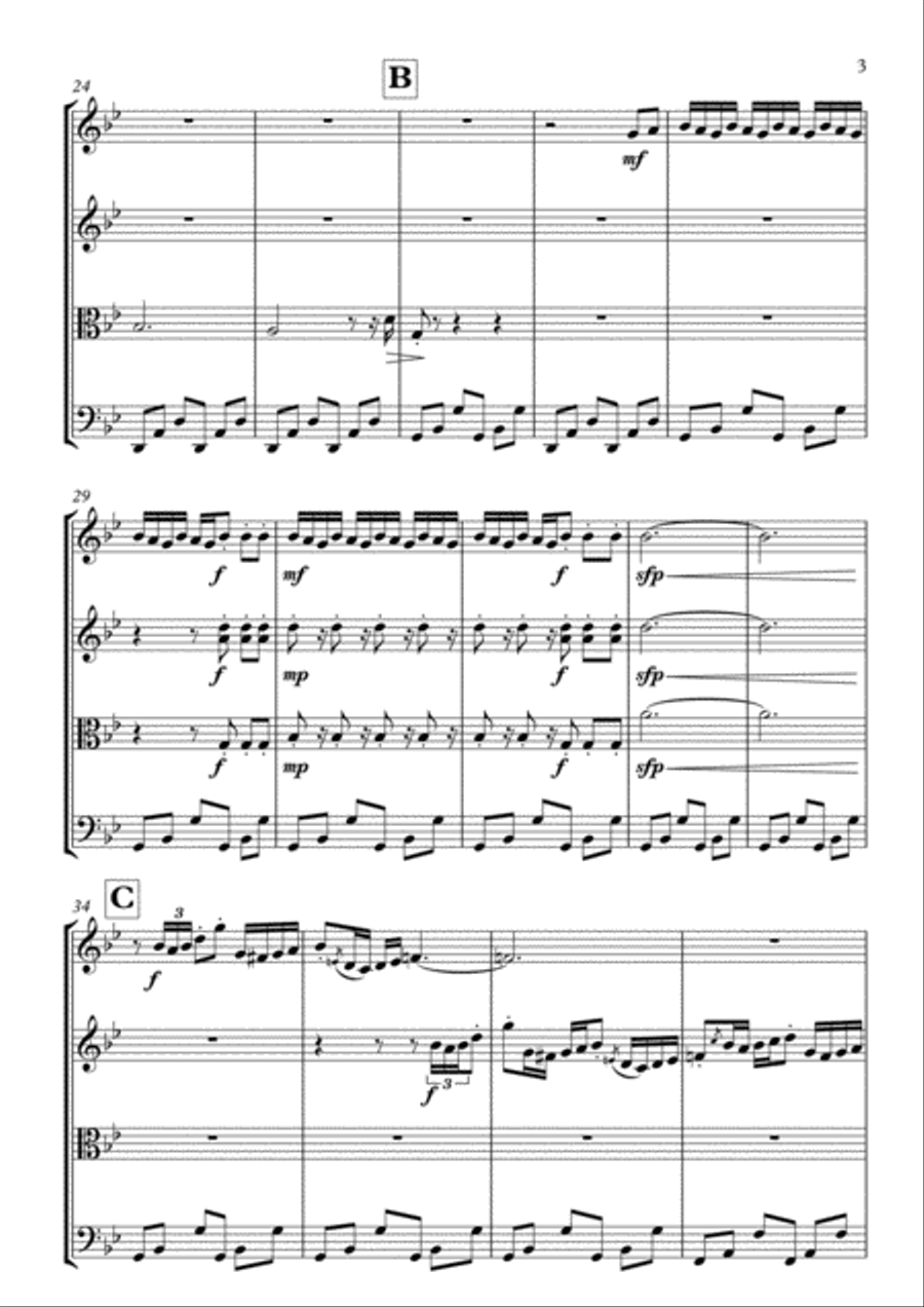 Rudimentary Problem Rudimentary Problem String Quartet scores gallery preview page 5
