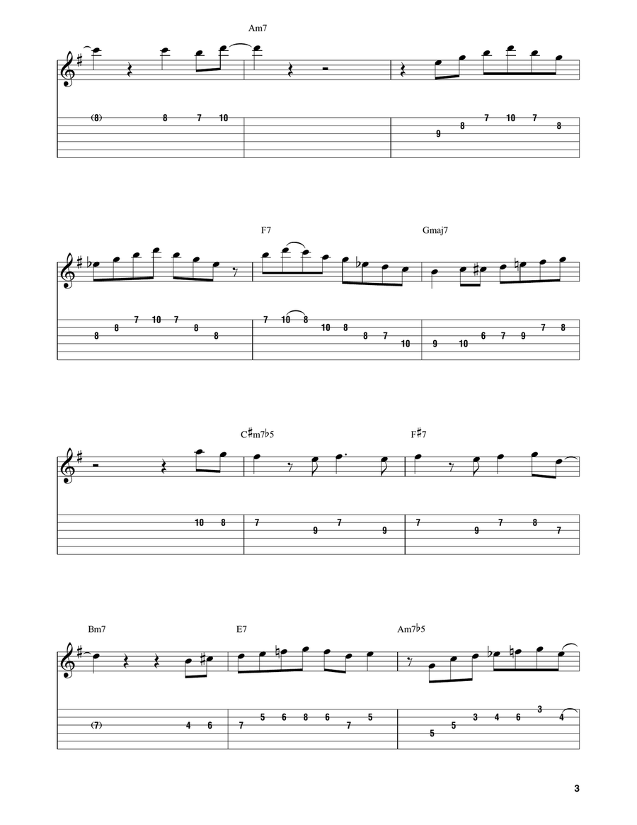Stella By Starlight Electric Guitar scores gallery preview page 3