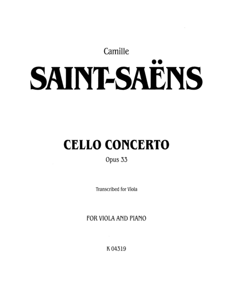 Cello Concerto, Op. 33