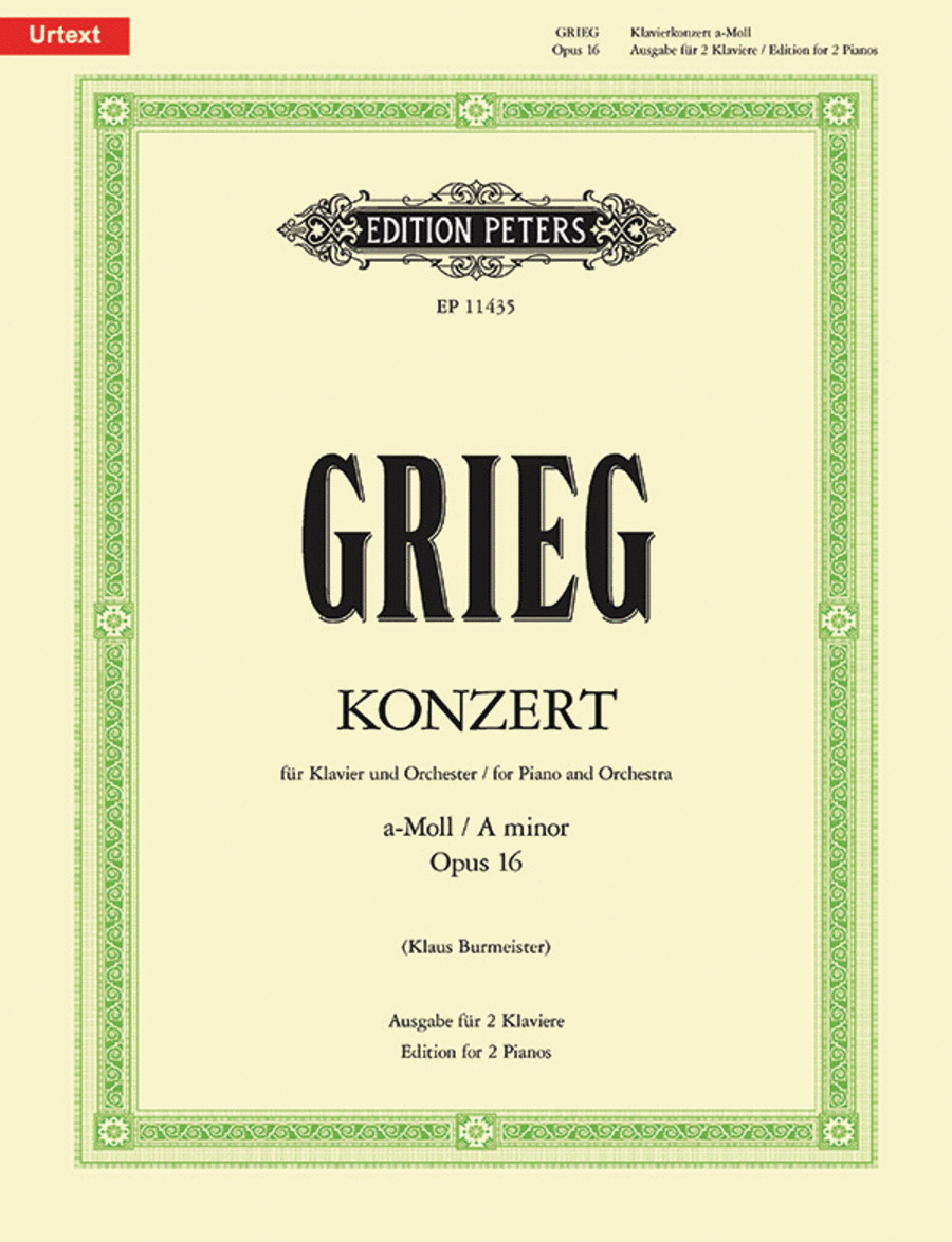 Piano Concerto in A minor Op. 16 (Edition for 2 Pianos) Piano Solo scores gallery preview page 1