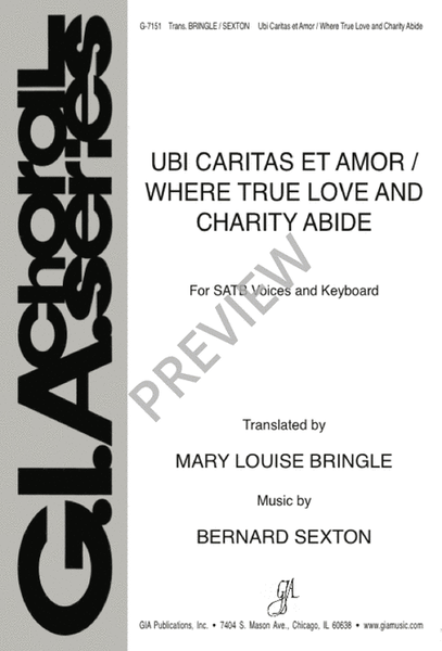 Ubi caritas et amor / Where True Love and Charity Abide image number null