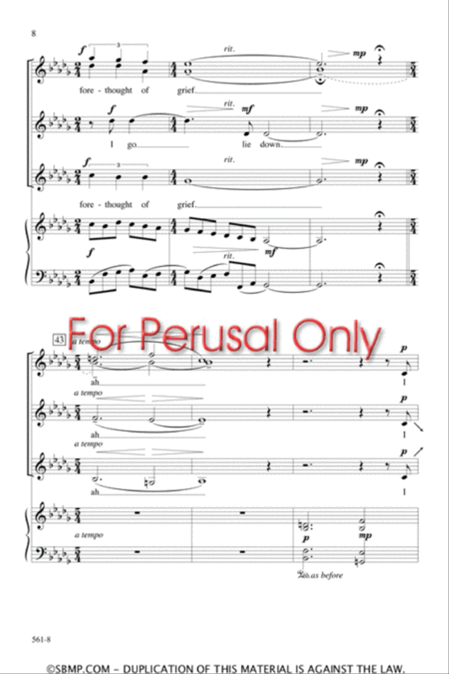 The Peace of Wild Things - SSAA Octavo SSAA scores gallery preview page 7