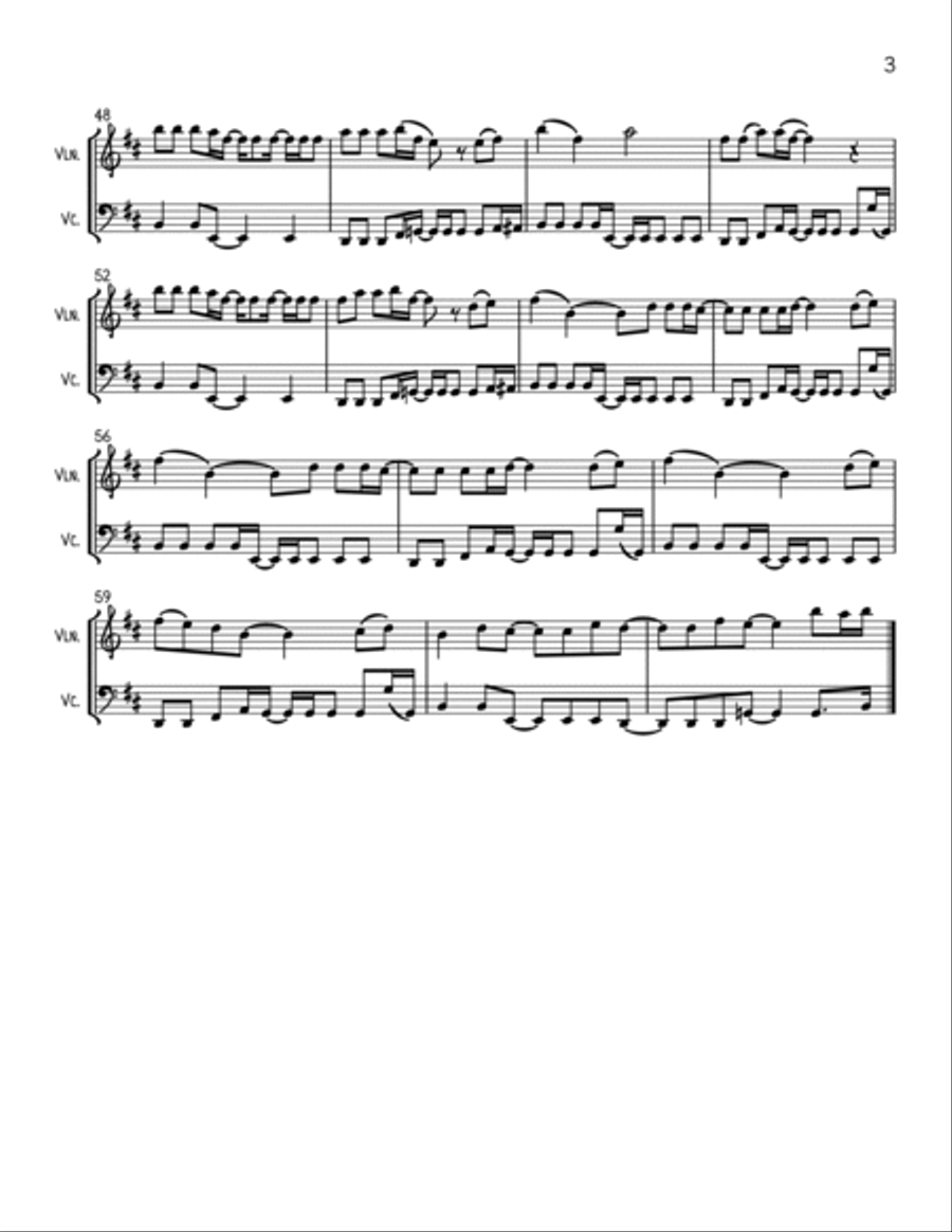 Dance The Night String Duet scores gallery preview page 3