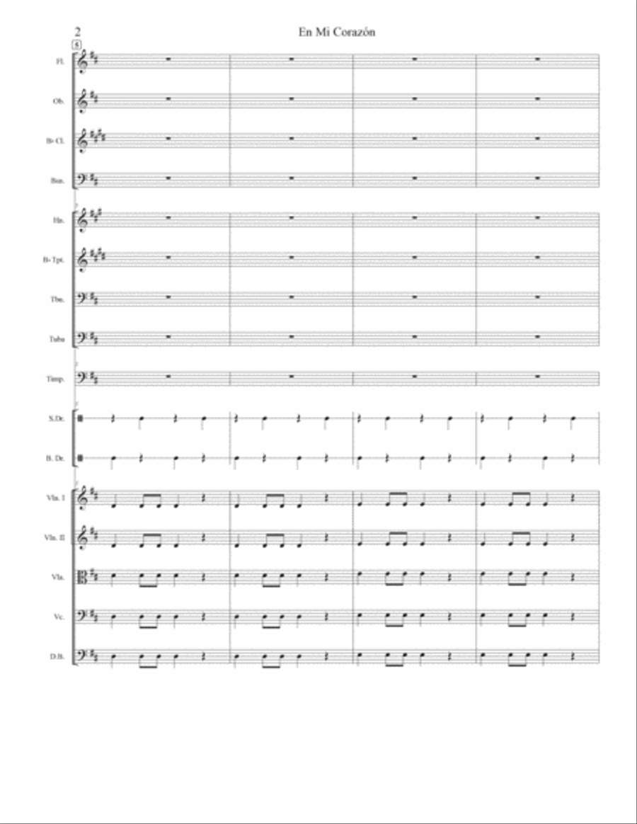 En Mi Corazon Full Orchestra scores gallery preview page 3