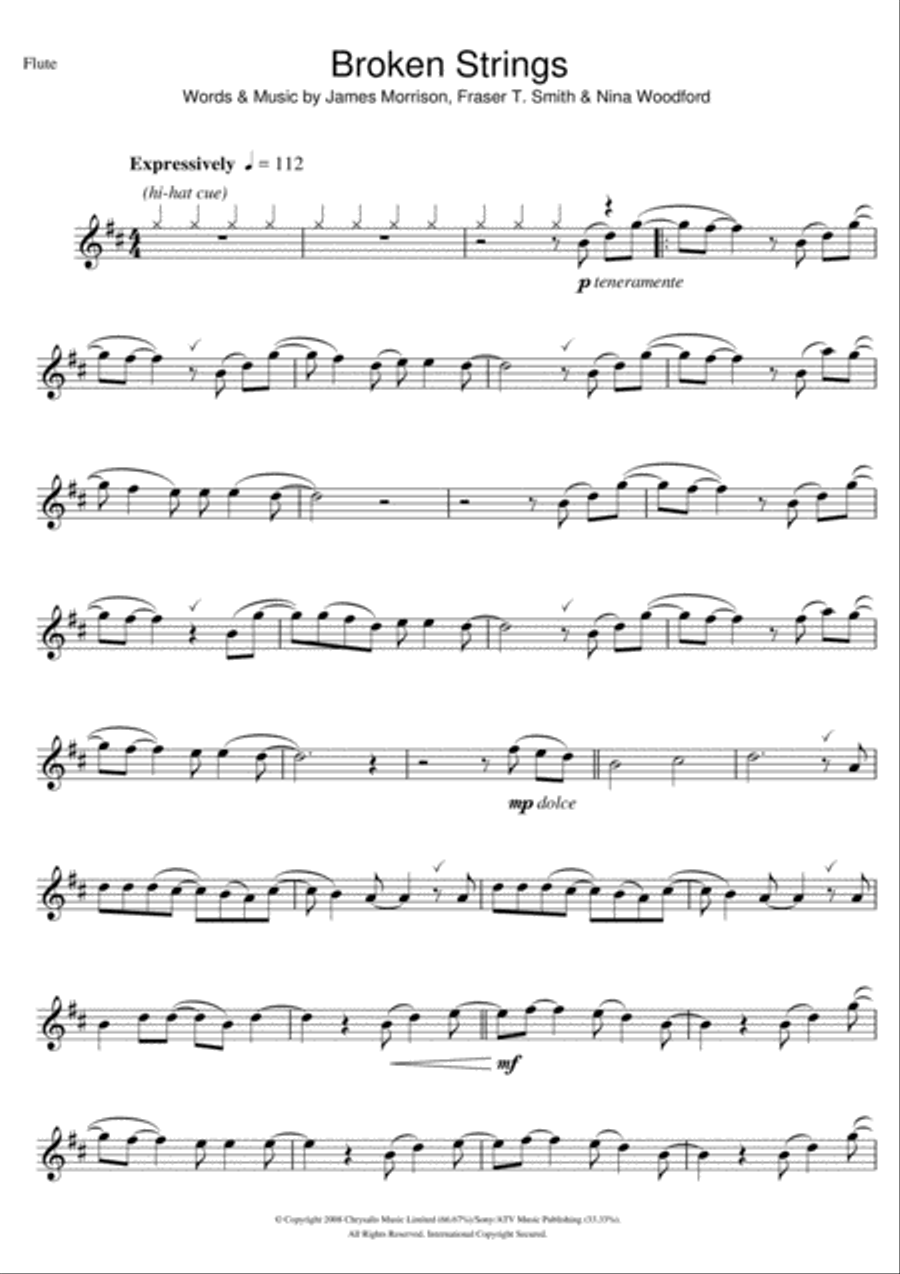 Broken Strings Broken Strings Flute Solo scores gallery preview page 1