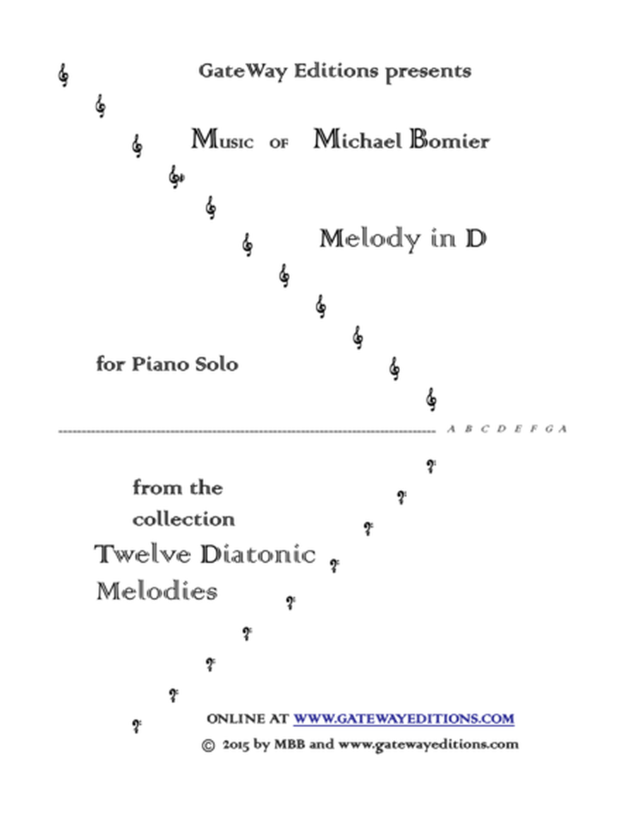 Melody in D from 12 Diatonic Melodies image number null