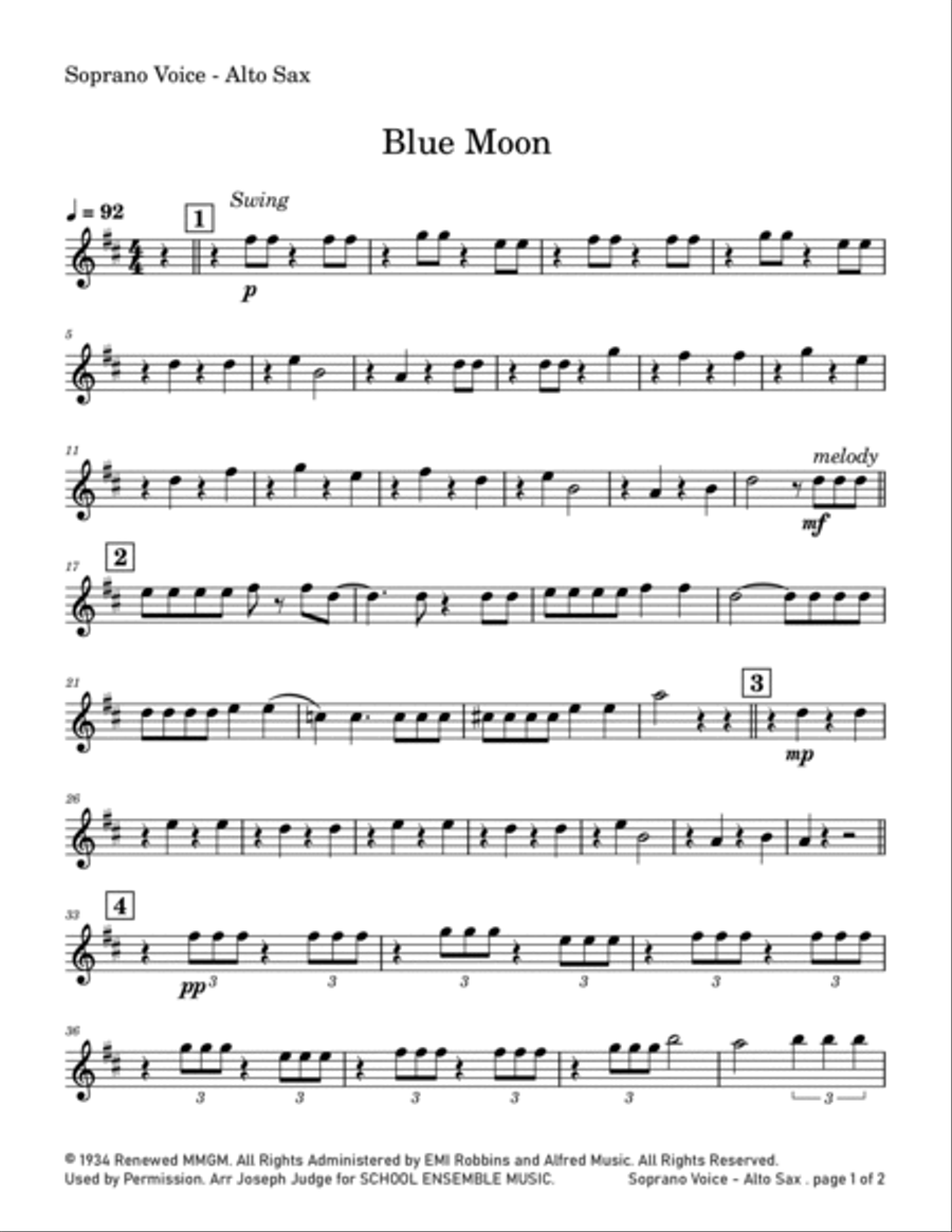 Blue Moon Saxophone Quartet scores gallery preview page 6