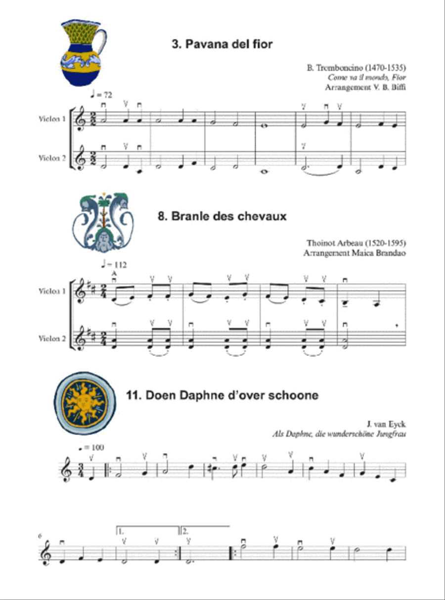 Le violon en 3 temps: Renaissance Violin Solo scores gallery preview page 2