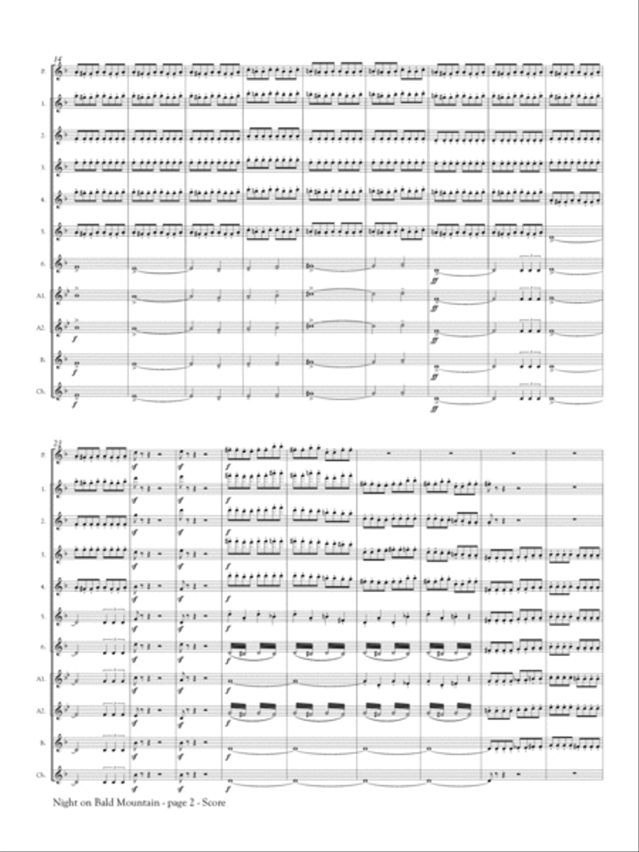 Night on Bald Mountain for Flute Orchestra Flute Choir scores gallery preview page 3