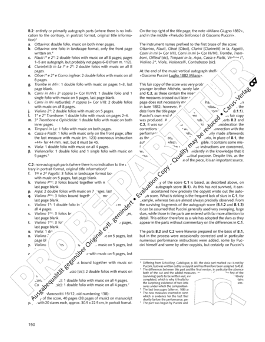 Edizione Nazionale delle Opere di Giacomo Puccini. II. Instrumental music; 1. Works for orchestra (vol. II/1) Score scores gallery preview page 197