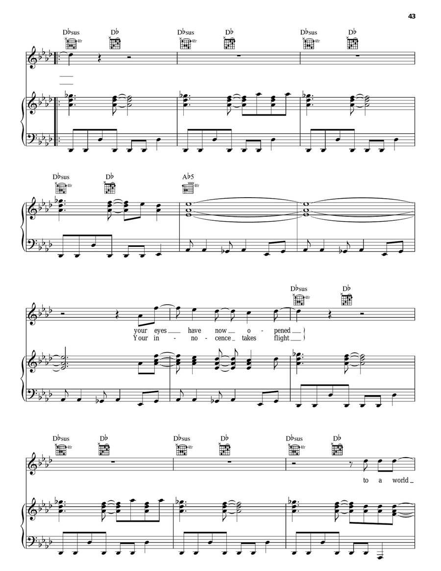 Tremble For My Beloved Piano, Vocal, Guitar scores gallery preview page 2
