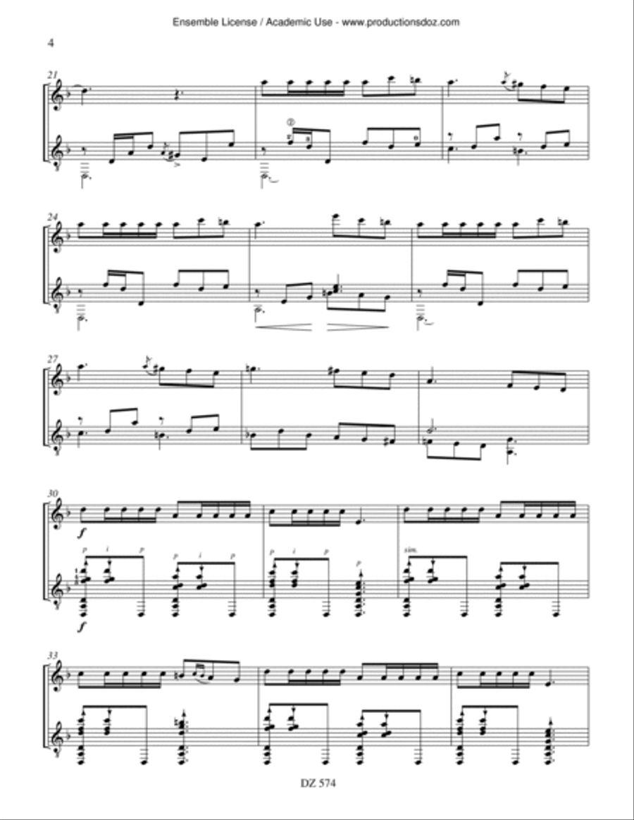 Minstrels Classical Guitar scores gallery preview page 4