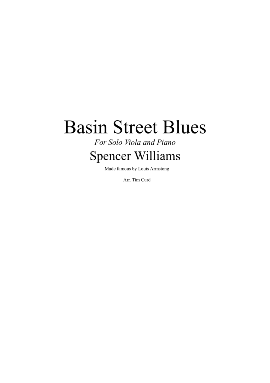 Basin Street Blues Viola scores gallery preview page 1