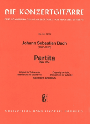 Book cover for Partita Bwv1004 Guitar