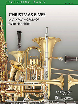 Book cover for Christmas Elves in Santa's Workshop