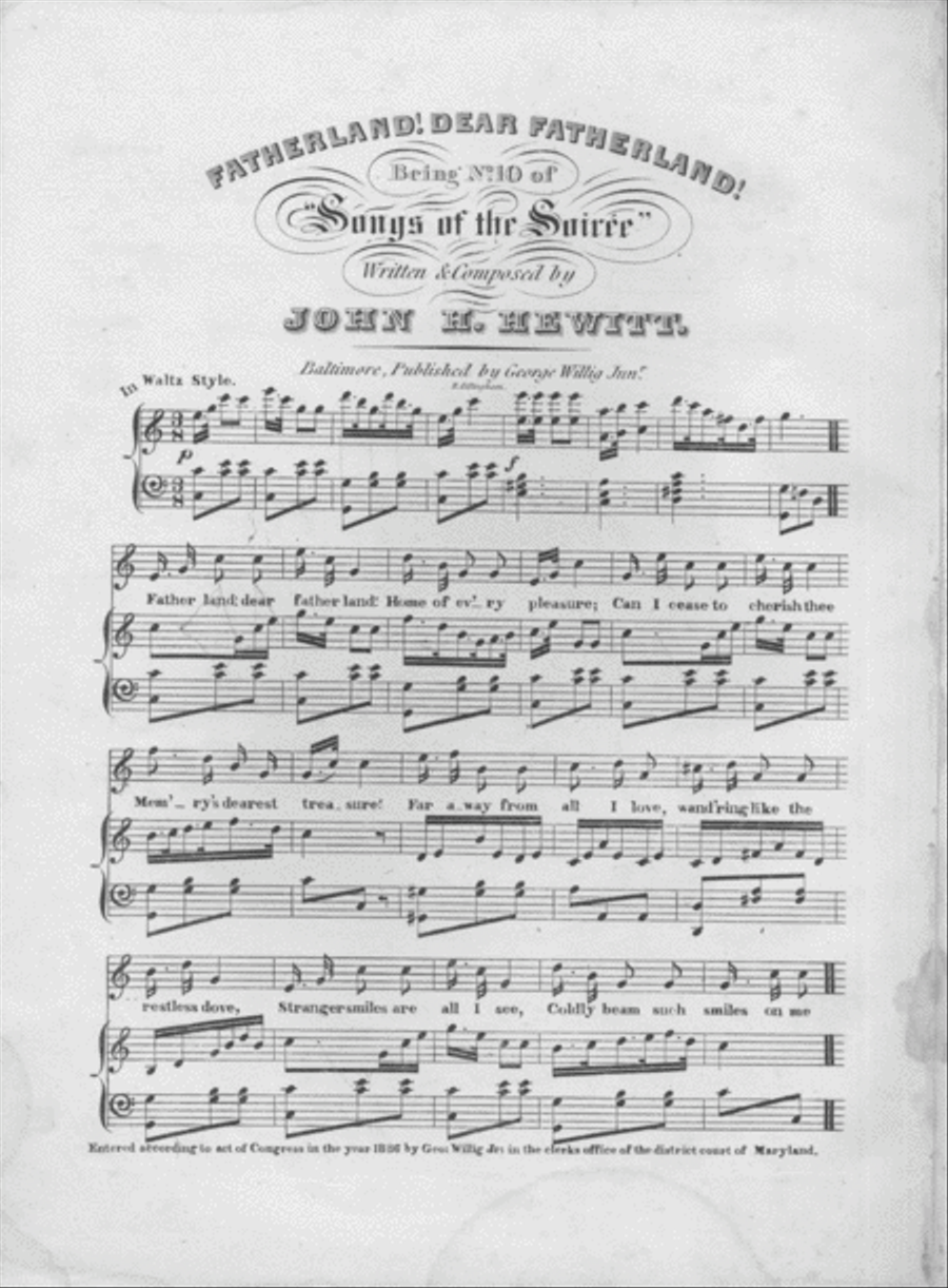 Fatherland! Dear Fatherland! Voice scores gallery preview page 2