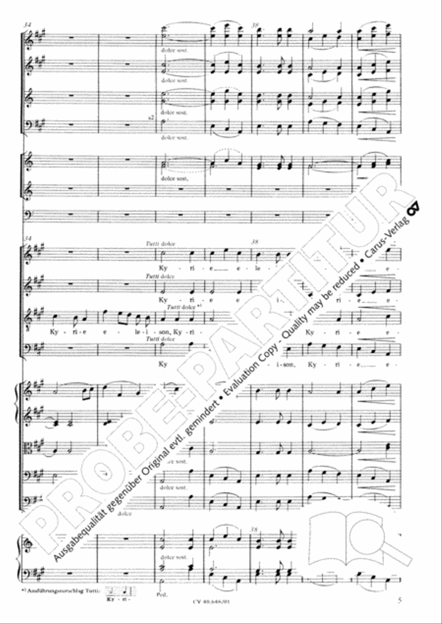 Mass in A Major (2 versions) STB scores gallery preview page 16