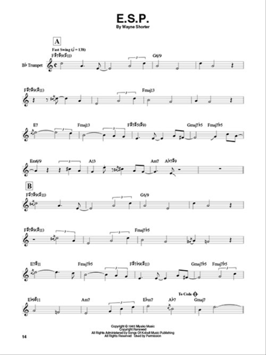 Miles Davis Miles Davis Trumpet Solo scores gallery preview page 4