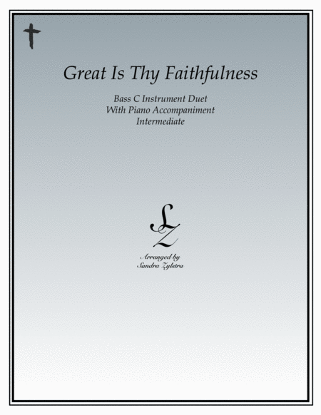 Great Is Thy Faithfulness (bass C instrument duet) image number null