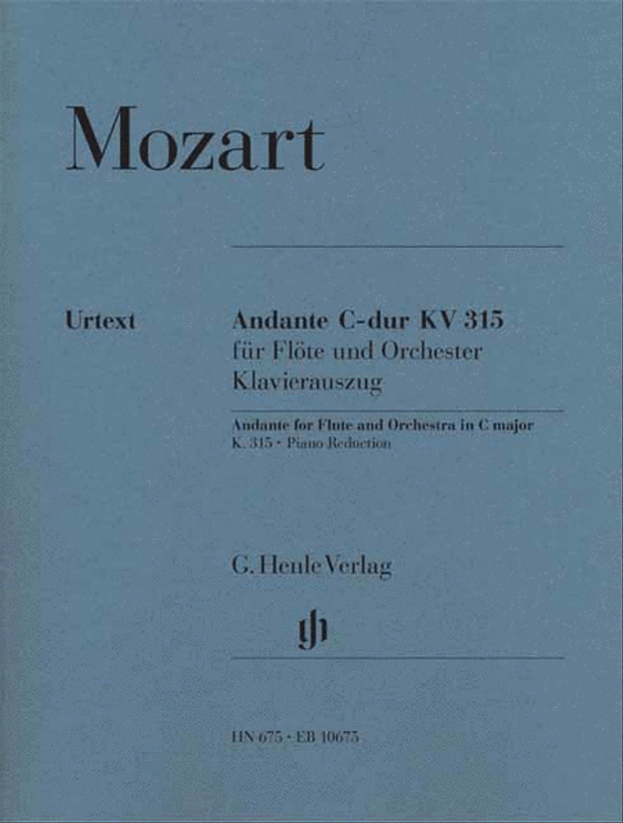 Andante for Flute and Orchestra C Major, K. 315 Flute Solo scores gallery preview page 1