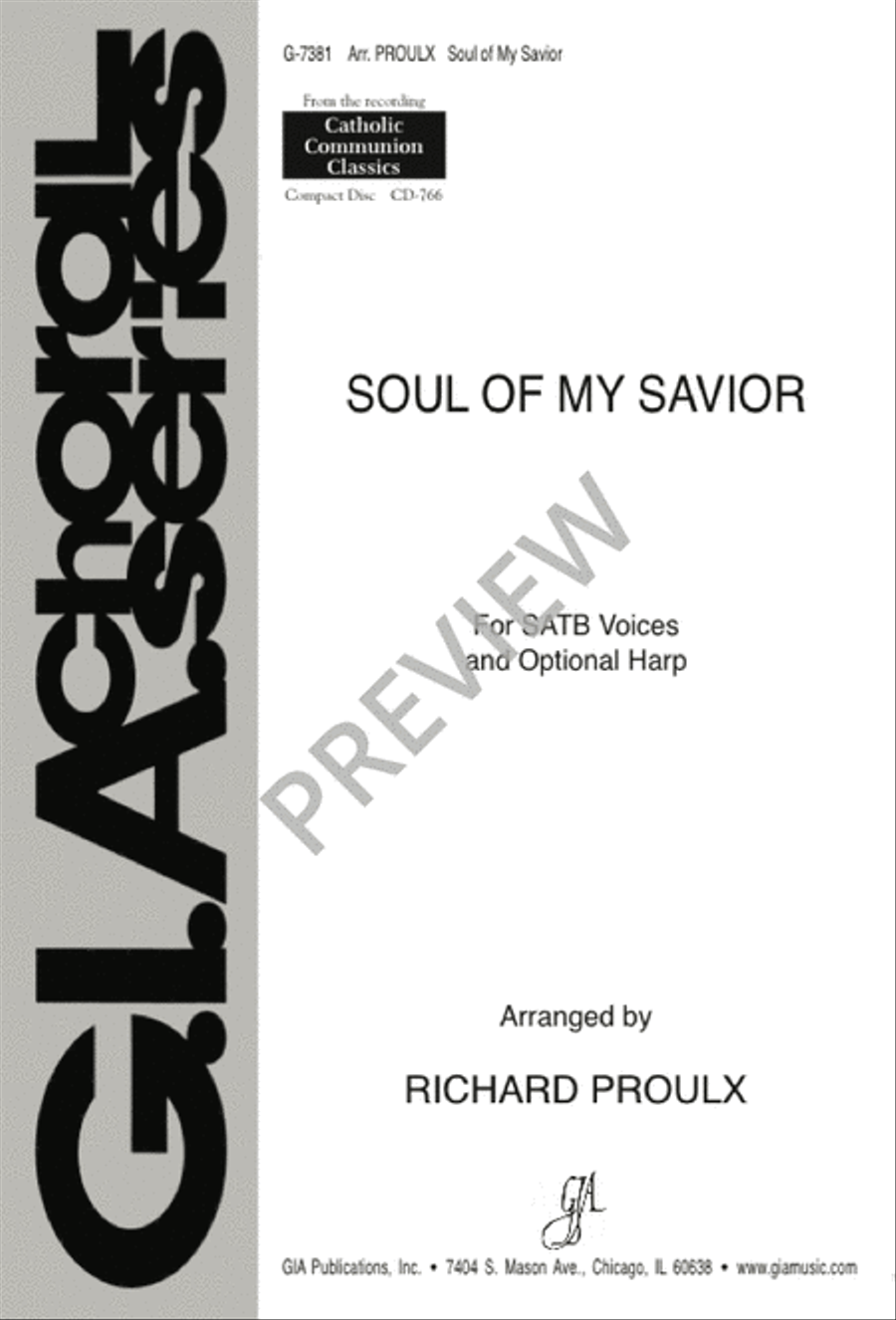 Soul of My Savior 4-Part scores gallery preview page 1