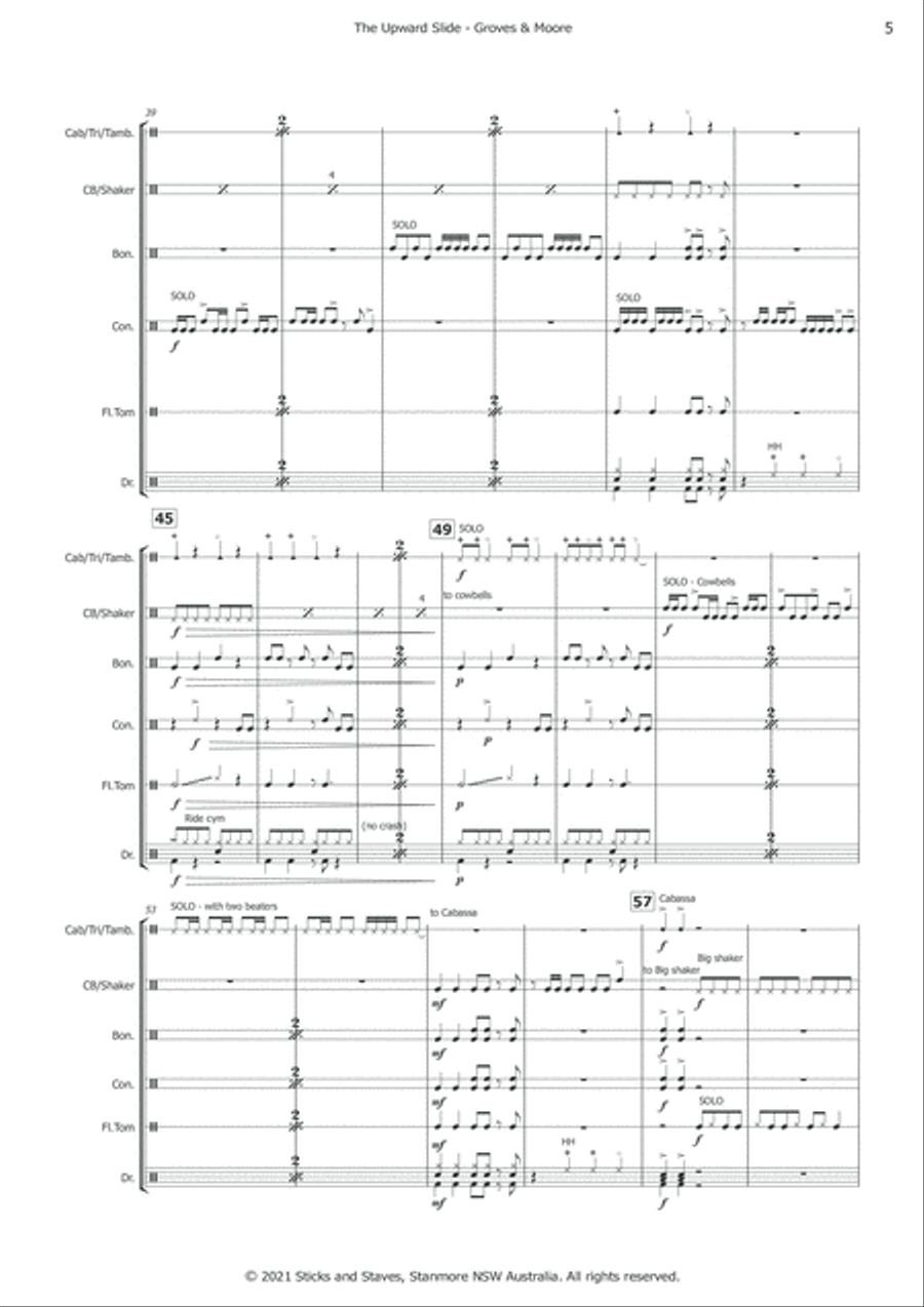 The Upward Slide Percussion Ensemble scores gallery preview page 6