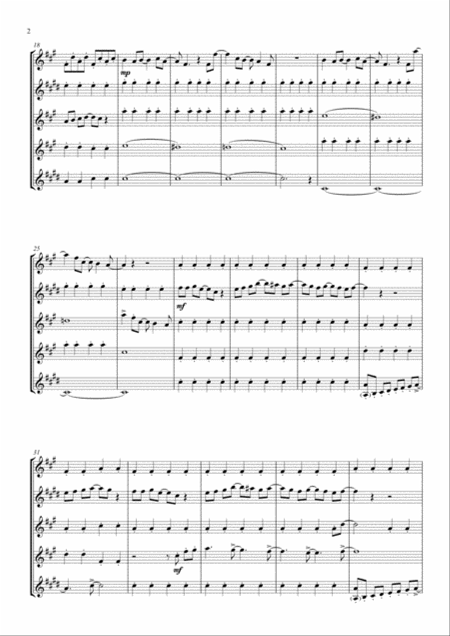Eleanor Rigby Woodwind Quintet scores gallery preview page 2