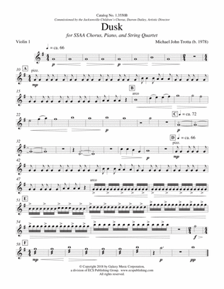Dusk from I Will Sing to the Stars (Downloadable Instrumental Parts)