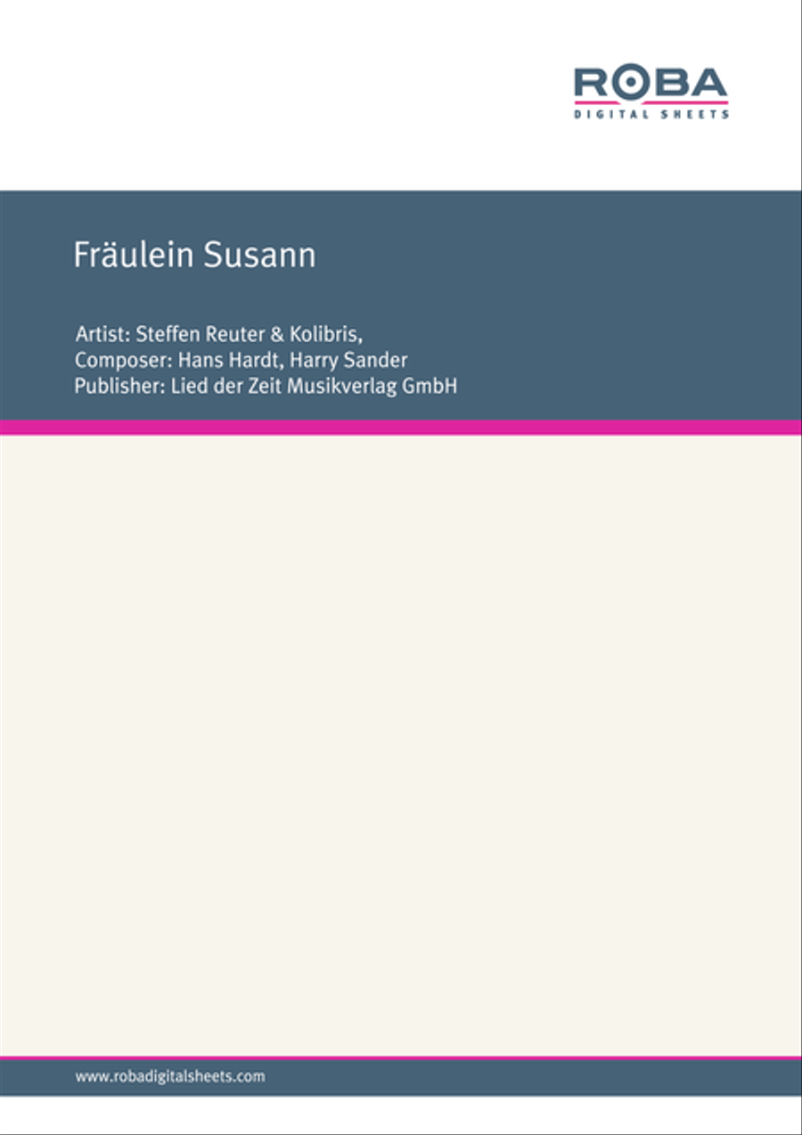Fraulein Susann Piano, Vocal, Guitar scores gallery preview page 1