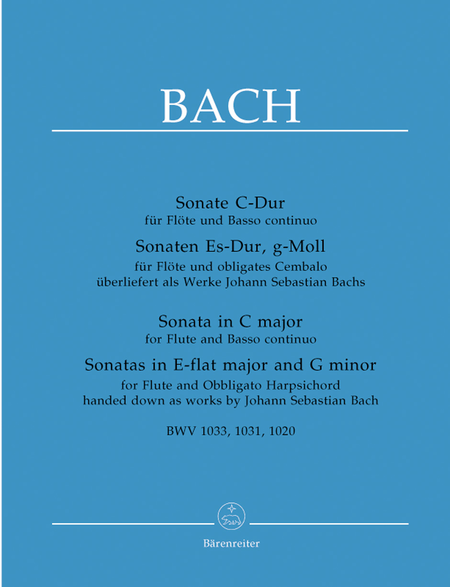 Johann Sebastian Bach: 3 Flute Sonatas
