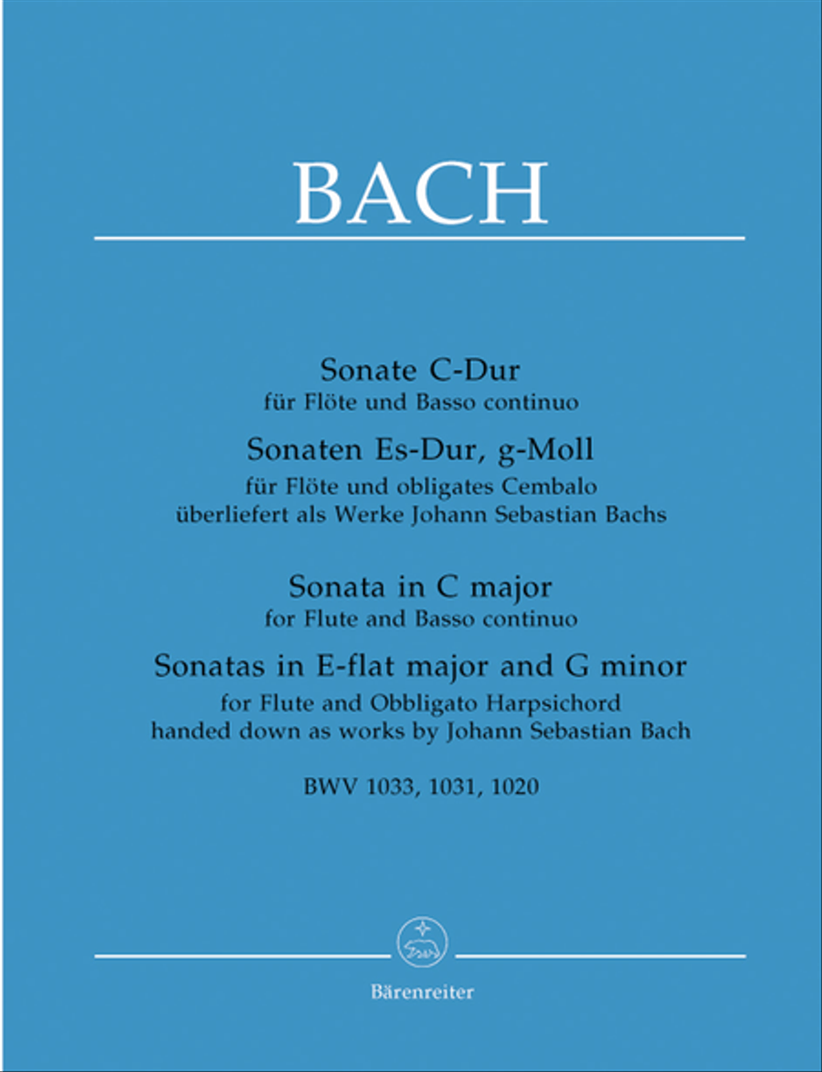 3 Flute Sonatas Flute scores gallery preview page 1