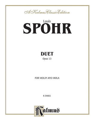 Book cover for Duet, Op. 13