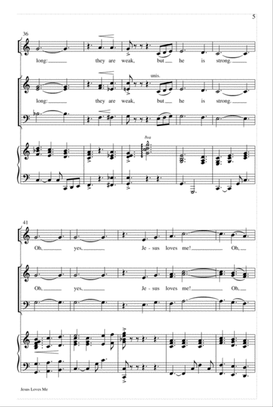 Jesus Loves Me Jesus Loves Me Unison Choir scores gallery preview page 5