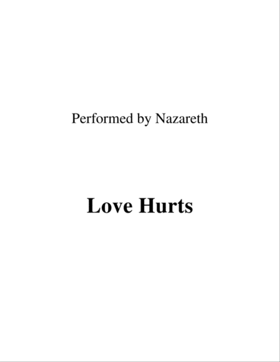 Love Hurts Love Hurts Small Ensemble scores gallery preview page 1