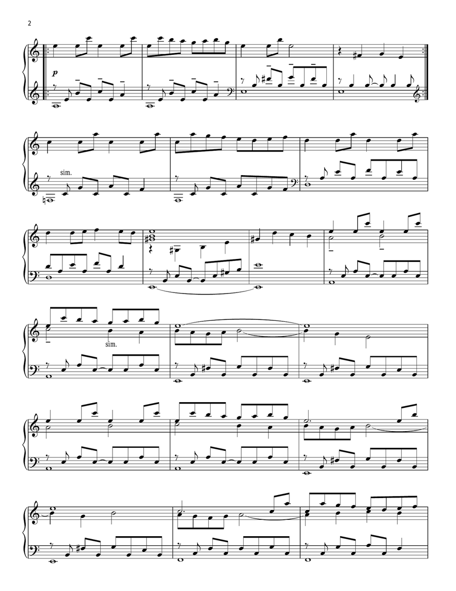Casper's Lullaby Piano Solo scores gallery preview page 2