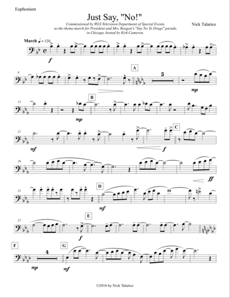 Just Say No March Concert Band scores gallery preview page 2