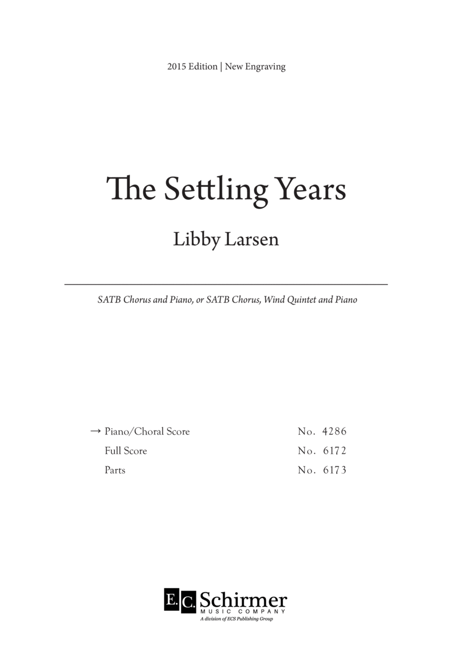 The Settling Years 4-Part scores gallery preview page 1