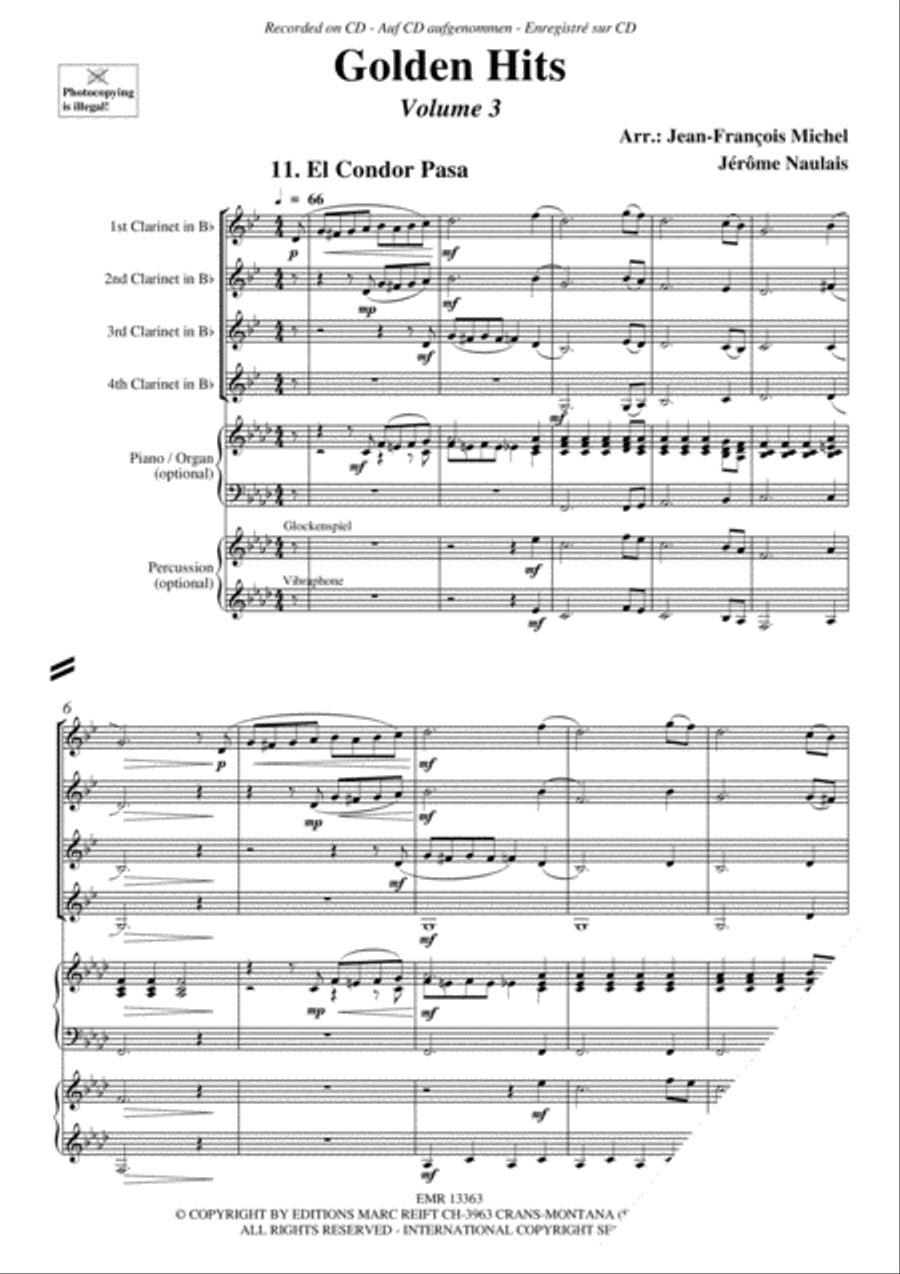 Golden Hits Volume 3 Clarinet scores gallery preview page 3