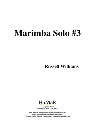 Book cover for Marimba Solo #3