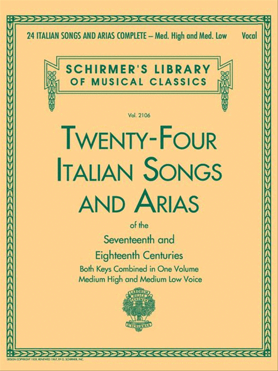 24 Italian Songs & Arias Complete Voice Solo scores gallery preview page 2