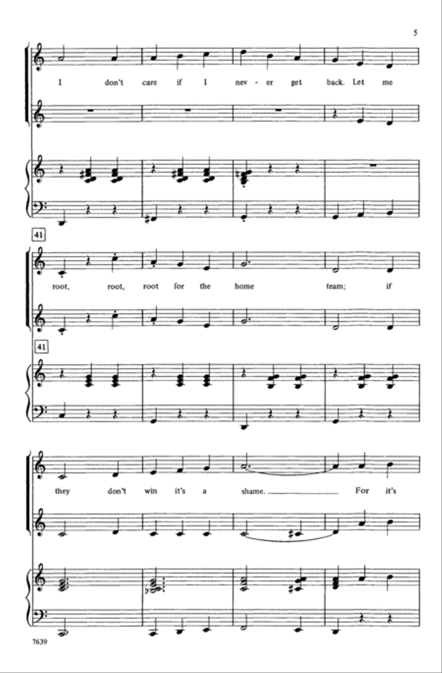 Take Me Out to the Ball Game Choir scores gallery preview page 4