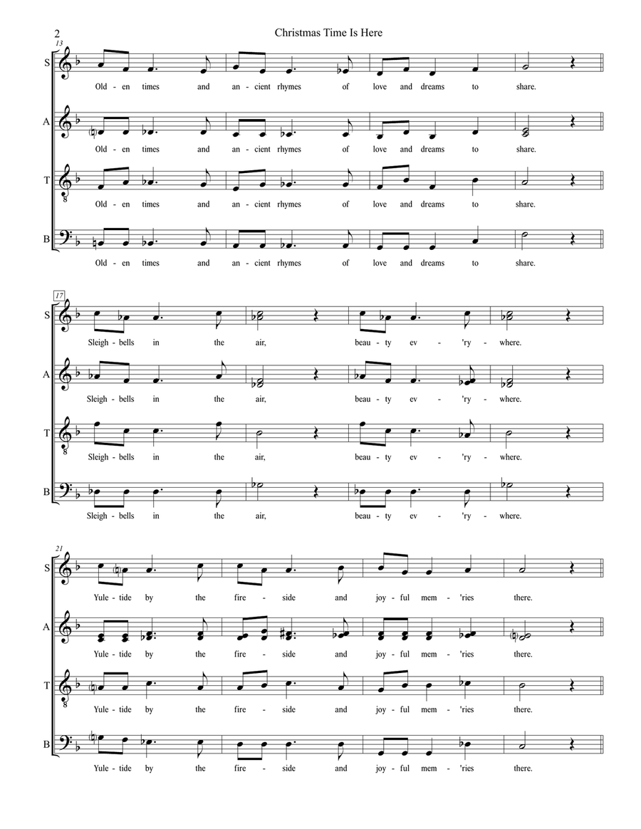 Christmas Time Is Here Divisi scores gallery preview page 2