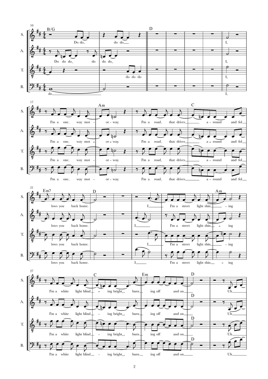 Times Like These 4-Part scores gallery preview page 2