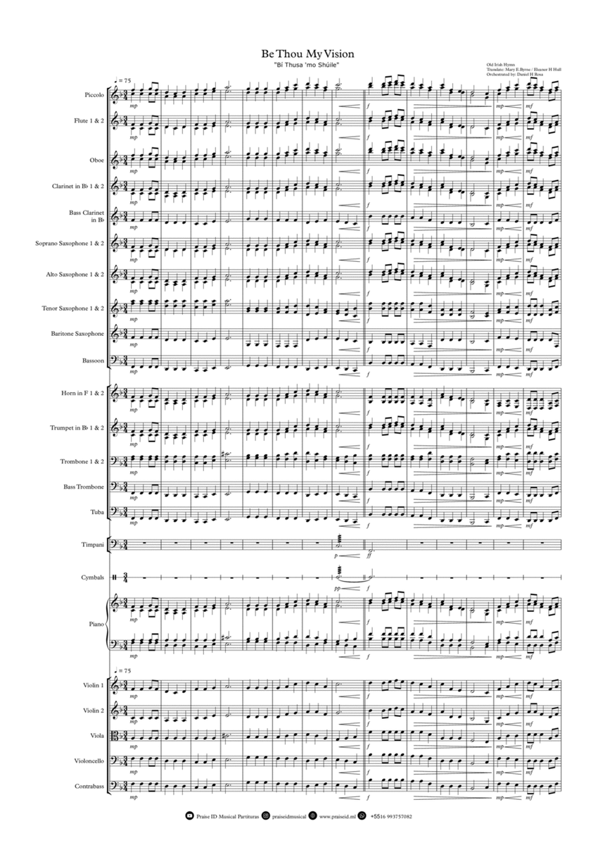 Be Thou My Vision - "Bí Thusa 'mo Shúile" - Easy Orchestral Arrangement, Score and Parts image number null