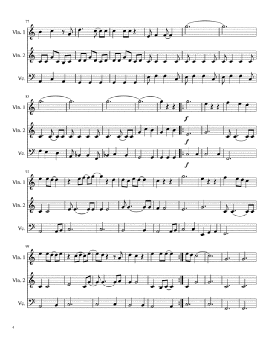 I'll Be String Trio scores gallery preview page 4