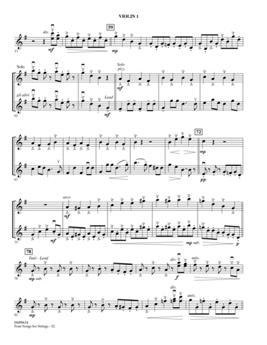 Four Songs for Strings - Violin 1 B