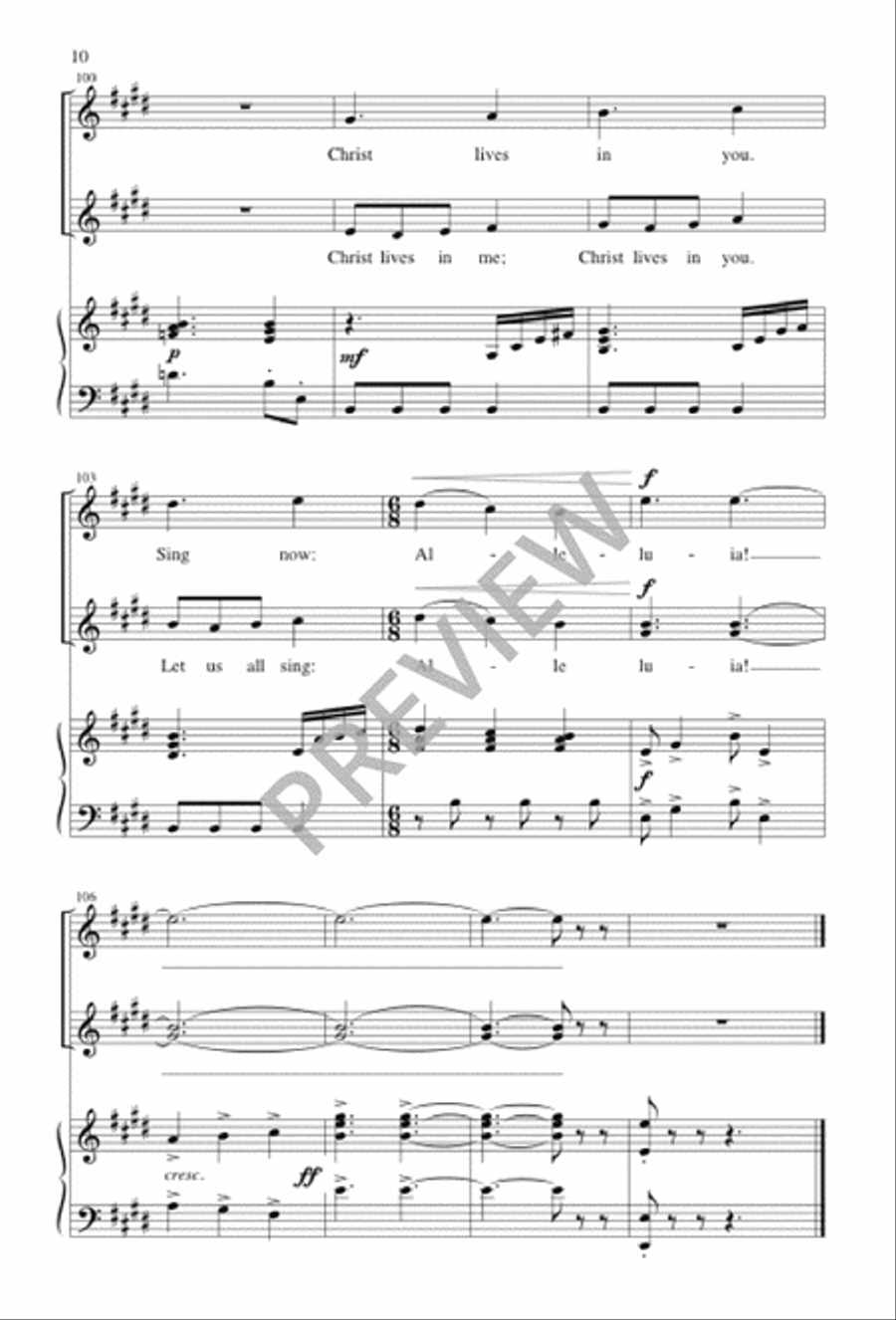 An Easter Alleluia Unison Choir scores gallery preview page 11