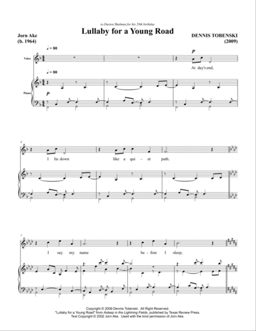 Lullaby for a Young Road Voice scores gallery preview page 3