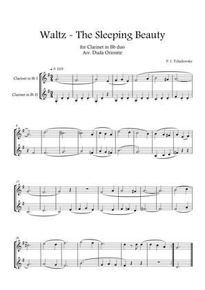 Book cover for Waltz - The Sleeping Beauty (CLARINET IN Bb DUO ) TCHAIKOVSKY - beginner - Disney